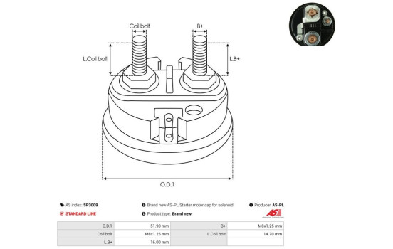 Reparationssats, startmotor, bild 2