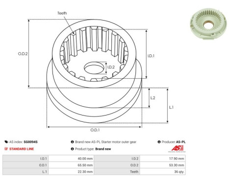 Reparationssats, startmotor, bild 2