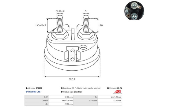 Reparationssats, startmotor, bild 2