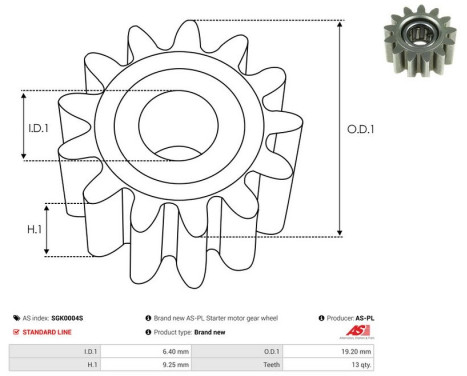 Reparationssats, startmotor, bild 2