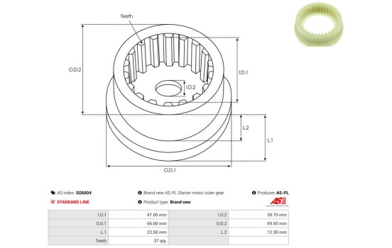 Reparationssats, startmotor, bild 2