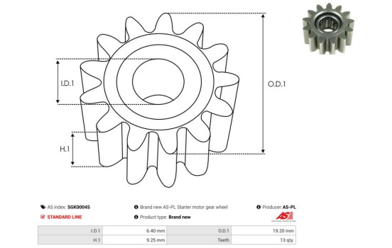 Reparationssats, startmotor, bild 2