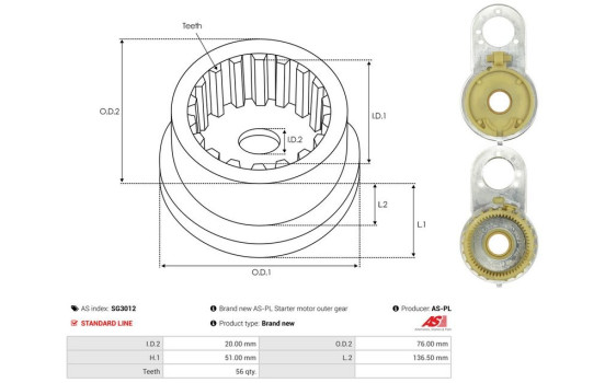 Reparationssats, startmotor, bild 3