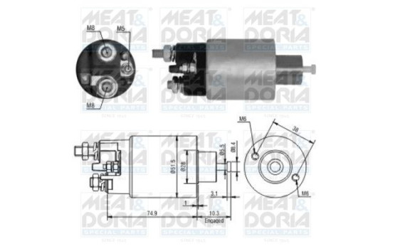 Solenoid, startmotor