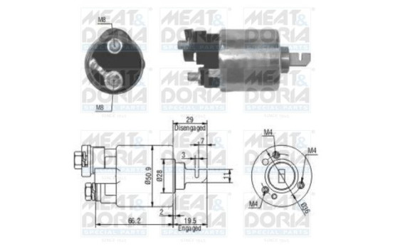 Solenoid, startmotor