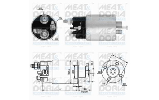 Solenoid, startmotor