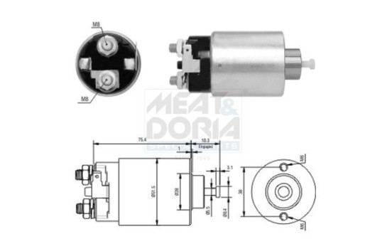 Solenoid, startmotor