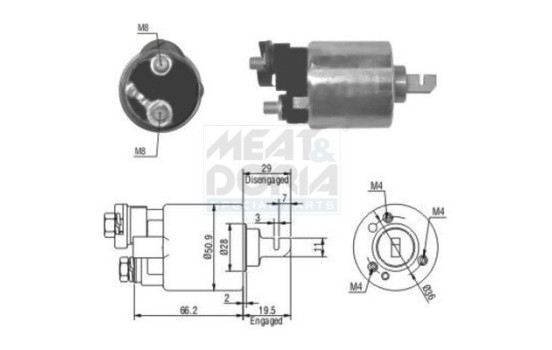 Solenoid, startmotor