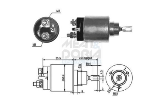 Solenoid, startmotor