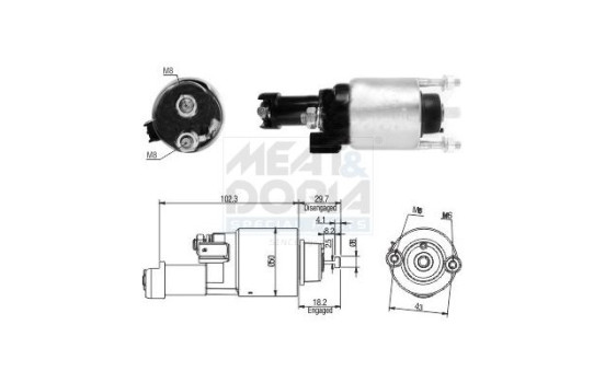 Solenoid, startmotor