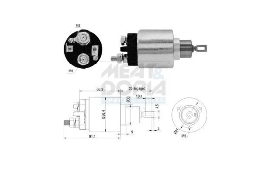 Solenoid, startmotor