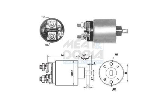 Solenoid, startmotor