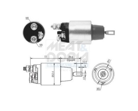 Solenoid, startmotor