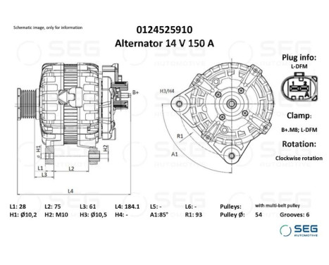 Dynamo BMW 150A, bild 2