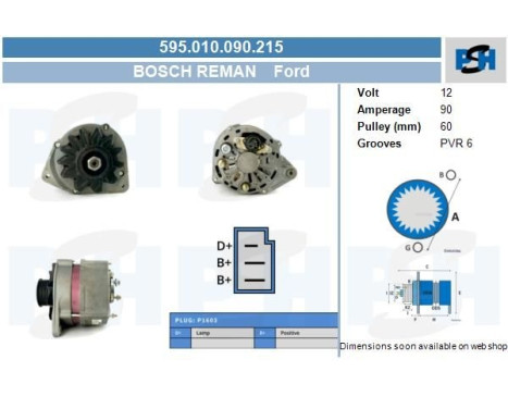 Dynamo Bosch Sierra / Scorpio 90A 10o6 sida 0.120.469.870-R