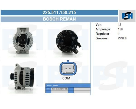 Dynamo Citroen / Peugeot 150A 0.121.615.027-R Bosch