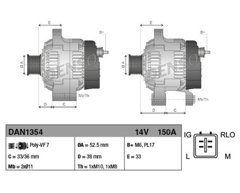 Dynamo DAN1354 Denso