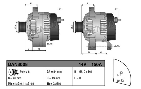 Dynamo DAN3008 Denso, bild 2