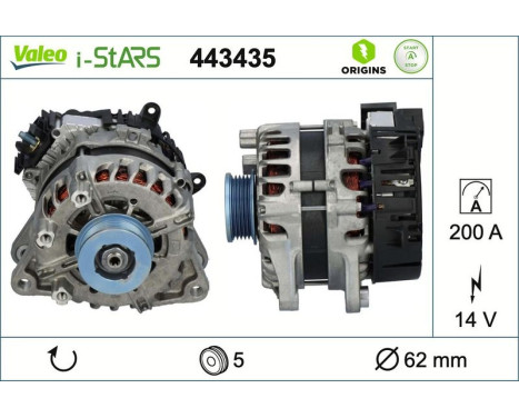 Dynamo Fiat 200A 443435 Valeo, bild 4