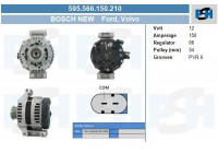 Dynamo Ford 150A 595.566.150.210 Bosch