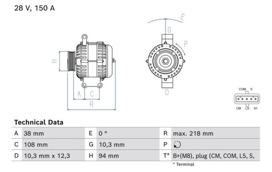 Dynamo / Generator 0 986 084 280 Bosch, bild 2