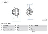 Dynamo / Generator 0 986 085 140 Bosch