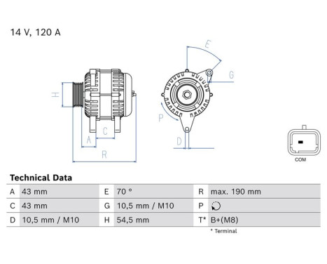 Dynamo / Generator 0 986 085 240 Bosch