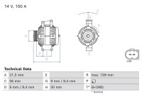 Dynamo / Generator 0 986 085 260 Bosch