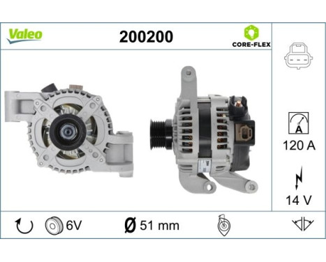 Dynamo / Generator 200200 Valeo, bild 2