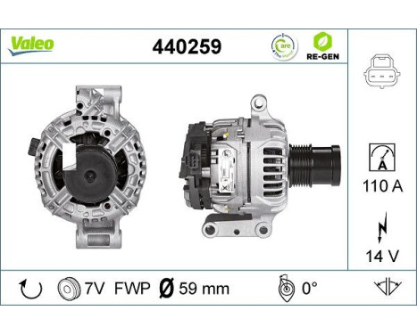 Dynamo / Generator 440259 Valeo, bild 2