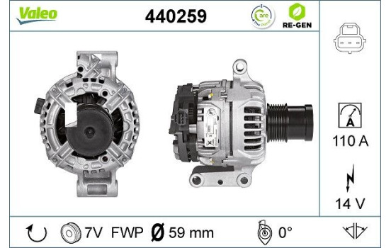 Dynamo / Generator 440259 Valeo, bild 2
