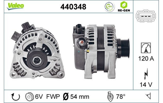Dynamo / Generator 440348 Valeo, bild 2