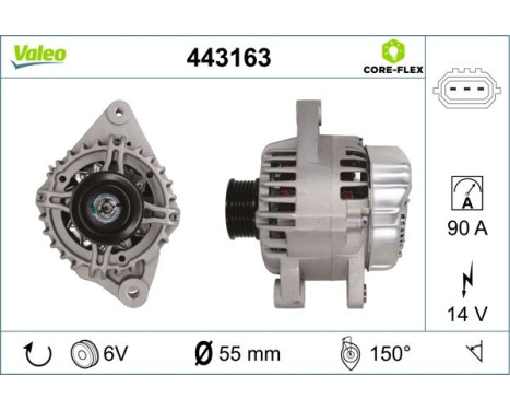 Dynamo / Generator 443163 Valeo