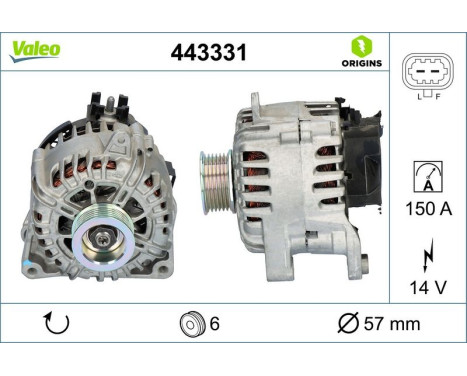 Dynamo / Generator 443331 Valeo