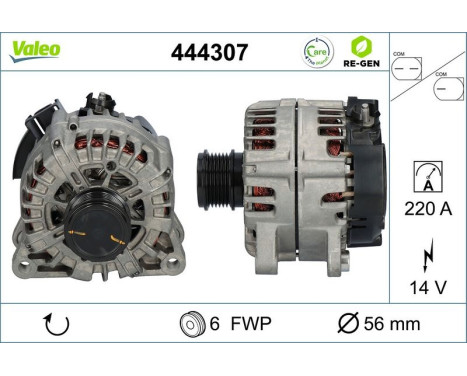 Dynamo / Generator 444307 Valeo, bild 2