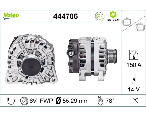 Dynamo / Generator 444706 Valeo, bild 2