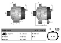 Dynamo / Generator DAN3009 Denso