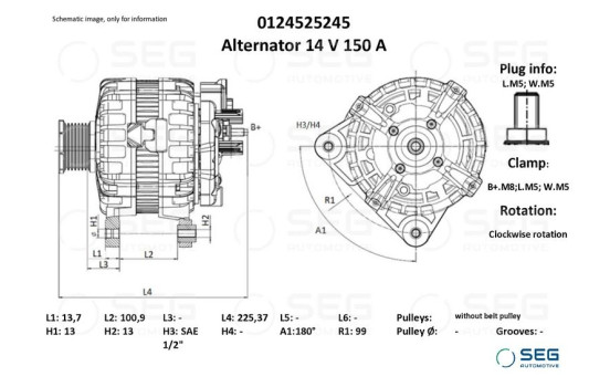 Dynamo John Deere 150A, bild 2