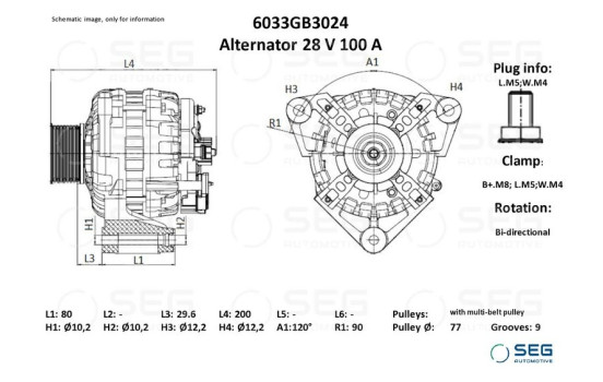 Dynamo Mercedes 100A, bild 6
