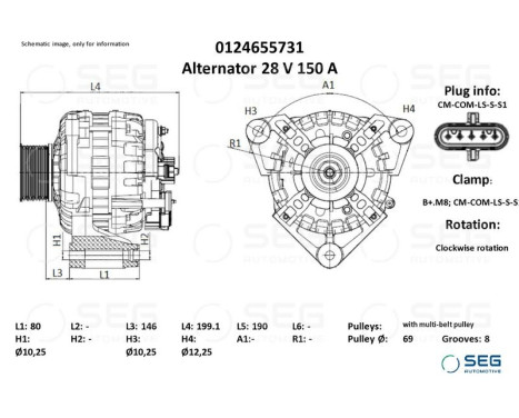 Dynamo Mercedes 150A, bild 6