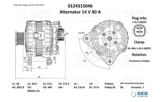 Dynamo Toyota 85A, bild 2