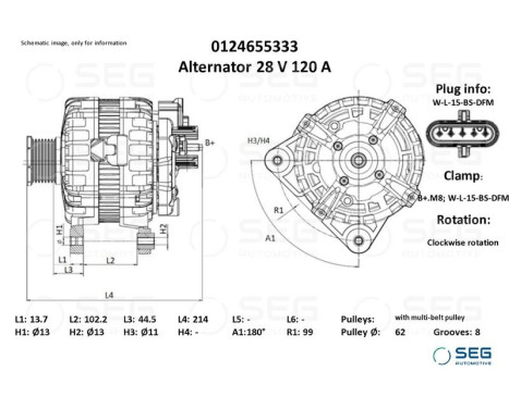 Dynamo Volvo 120A, bild 6