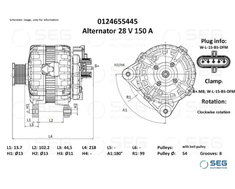 Dynamo Volvo 150A, bild 6