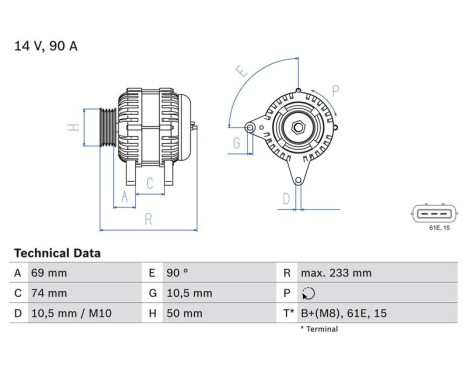 Generator 4039 Bosch, bild 2