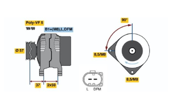 Generator 4283 Bosch, bild 3