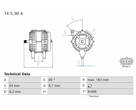 Generator 4465 Bosch, bild 2