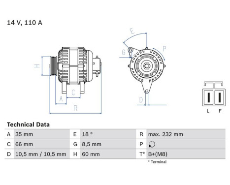 Generator 4830 Bosch, bild 2