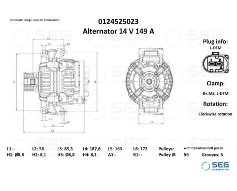 Generator Audi 140A, bild 6