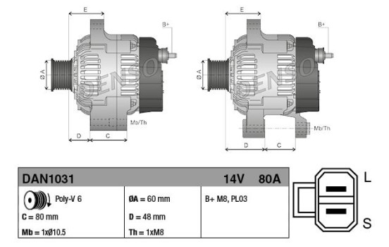 Generator DAN1031 Denso