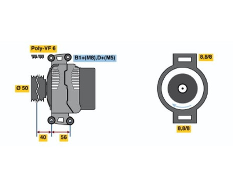 Generator NCB1(>)14V70/120A Bosch, bild 5